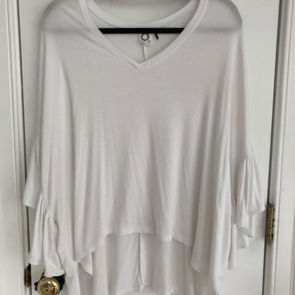 Flowy white top from Anthropologie